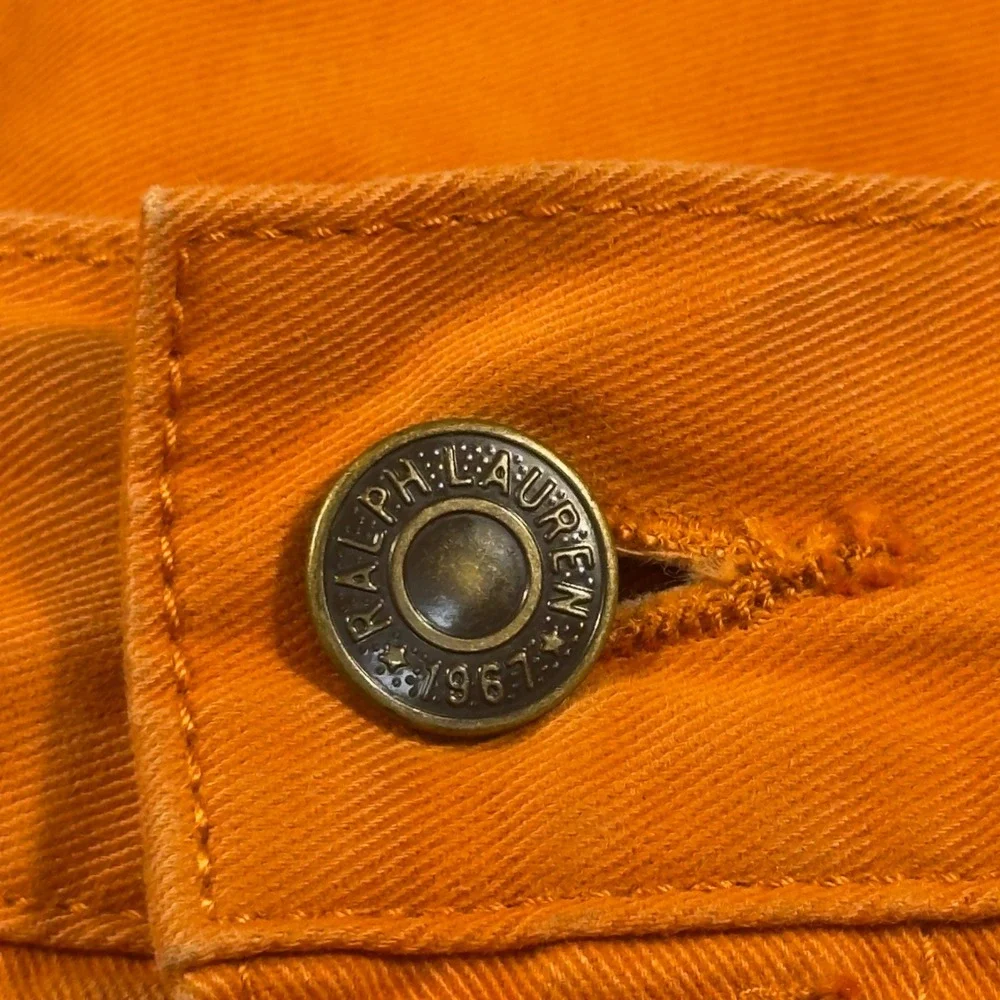 Polo Ralph Lauren Mens Orange Cotton Twill Straight Leg Pants 35x32